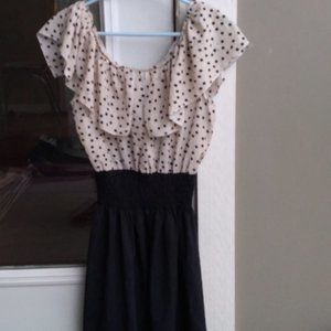 Satin Polka-Dot Dress